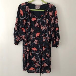 Navy and Orange Dress